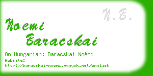 noemi baracskai business card